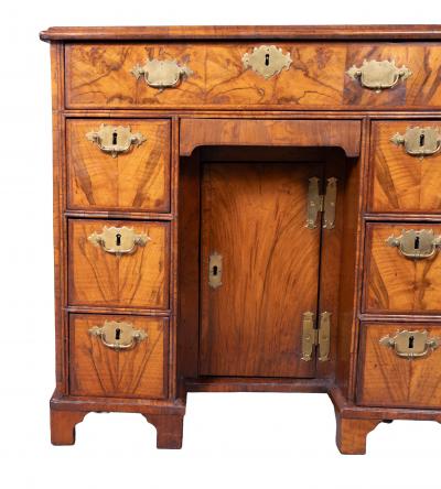 George II Walnut Kneehole Desk