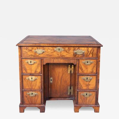 George II Walnut Kneehole Desk