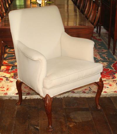 George II Walnut Legged Armchair
