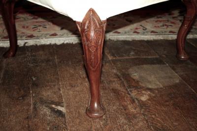 George II Walnut Legged Armchair