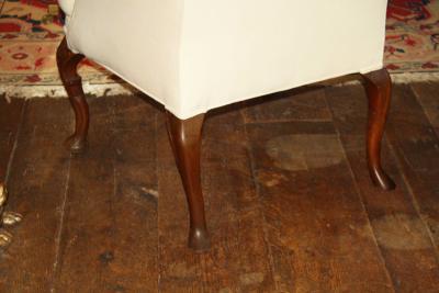 George II Walnut Legged Armchair