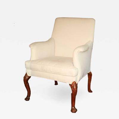 George II Walnut Legged Armchair