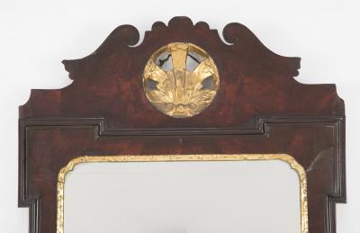 George II Walnut Sconce Mirror
