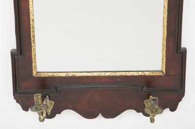 George II Walnut Sconce Mirror