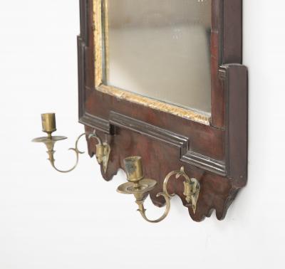 George II Walnut Sconce Mirror