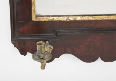 George II Walnut Sconce Mirror