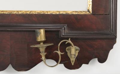George II Walnut Sconce Mirror