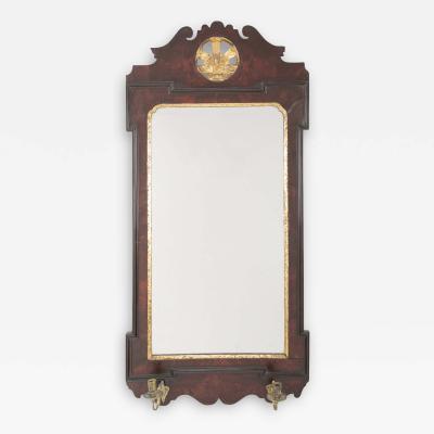 George II Walnut Sconce Mirror