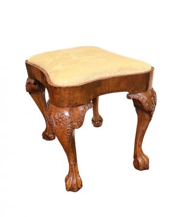 George II Walnut Stool Property of Nelson A Rockefeller John D R 