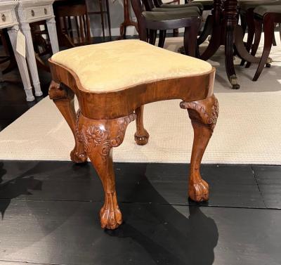 George II Walnut Stool Property of Nelson A Rockefeller John D R 