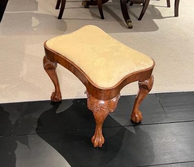 George II Walnut Stool Property of Nelson A Rockefeller John D R 