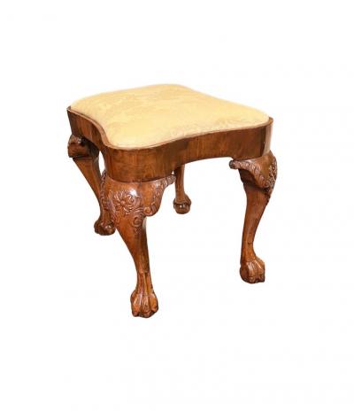 George II Walnut Stool Property of Nelson A Rockefeller John D R 