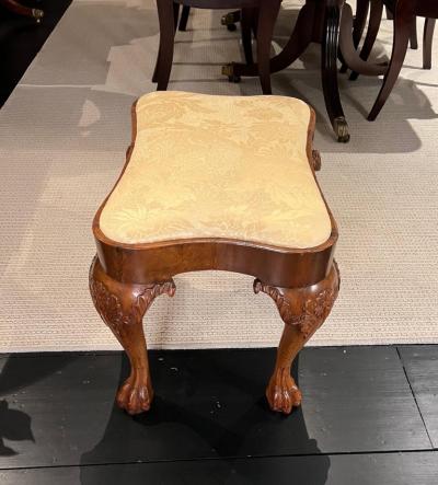 George II Walnut Stool Property of Nelson A Rockefeller John D R 