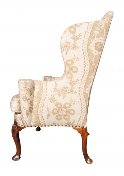 George II Walnut Wing Chair