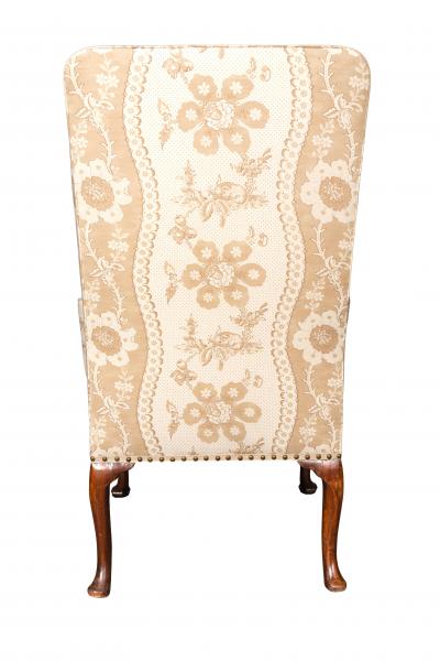 George II Walnut Wing Chair