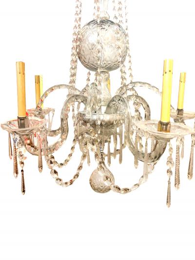 George III Anglo Irish Cut Crystal Chandelier