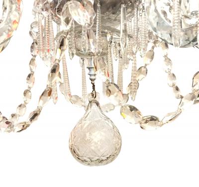 George III Anglo Irish Cut Crystal Chandelier