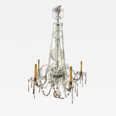 George III Anglo Irish Cut Crystal Chandelier