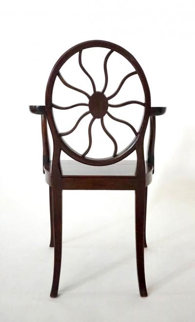 George III Armorial Mahogany Hall Seats or Dining Chairs Set of 12 Busby Hall