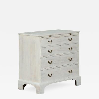 George III Bleached Mahogany Graduated Writing Chest Drawers