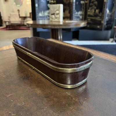 George III Brass Bound Mahogany Library Trough