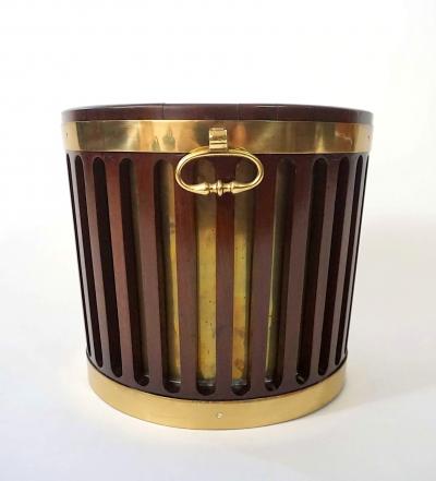 George III Brass Bound Pierced Mahogany Bucket circa 1790