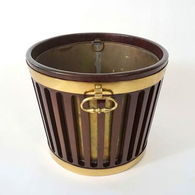 George III Brass Bound Pierced Mahogany Bucket circa 1790