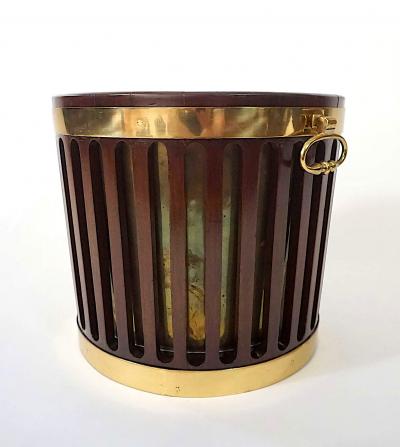 George III Brass Bound Pierced Mahogany Bucket circa 1790