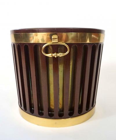 George III Brass Bound Pierced Mahogany Bucket circa 1790