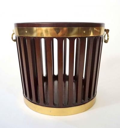 George III Brass Bound Pierced Mahogany Bucket circa 1790