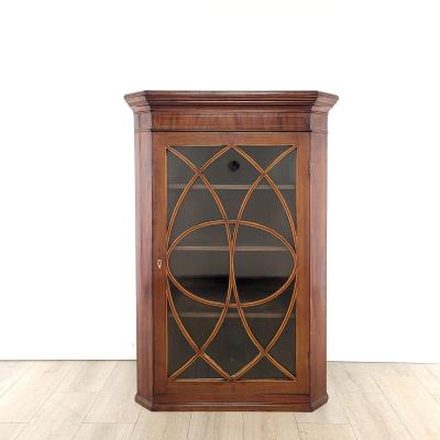 George III English Mahogany Corner Cabinet circa 1790