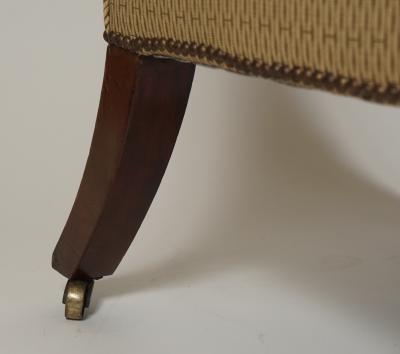 George III English Regency Mahogany Bergere