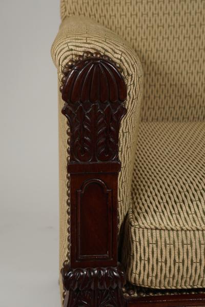 George III English Regency Mahogany Bergere