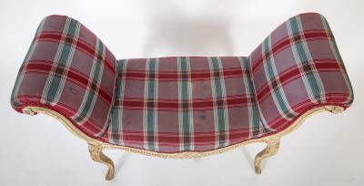 George III French Hepplewhite Painted Window Bench