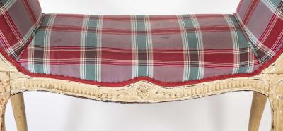 George III French Hepplewhite Painted Window Bench