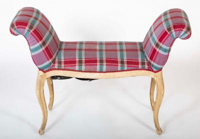 George III French Hepplewhite Painted Window Bench