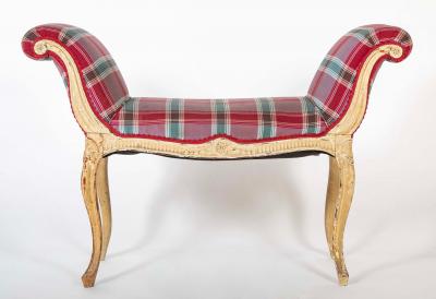 George III French Hepplewhite Painted Window Bench
