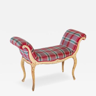 George III French Hepplewhite Painted Window Bench