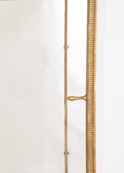 George III Giltwood Segmented and Beaded Rectangular Mirror