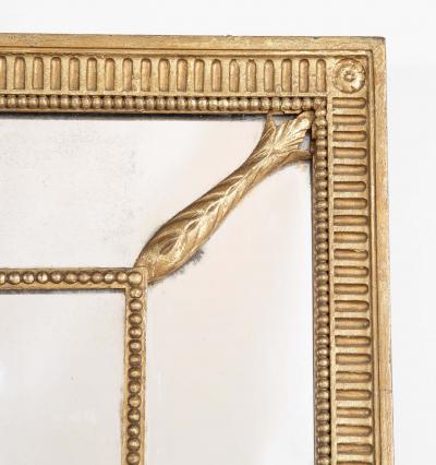George III Giltwood Segmented and Beaded Rectangular Mirror