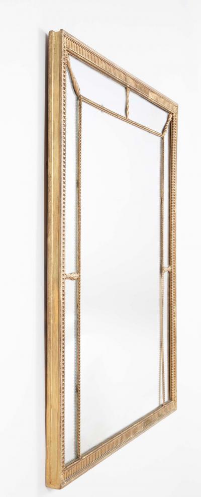 George III Giltwood Segmented and Beaded Rectangular Mirror
