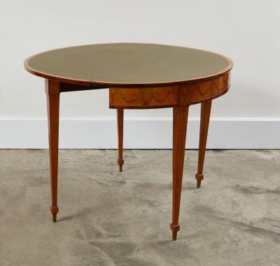 George III Inlaid Satinwood Card Table