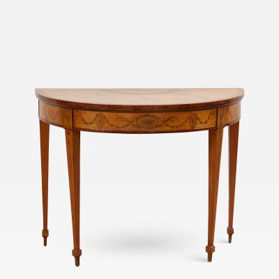 George III Inlaid Satinwood Card Table