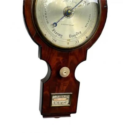 George III Mahogany Banjo Barometer Edinburgh
