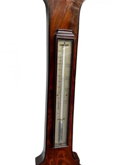 George III Mahogany Banjo Barometer Edinburgh