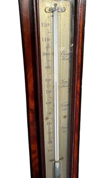George III Mahogany Banjo Barometer Edinburgh