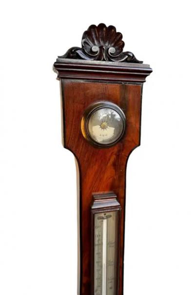 George III Mahogany Banjo Barometer Edinburgh