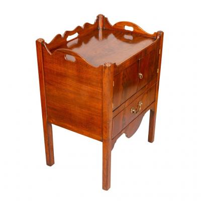 George III Mahogany Bedside Cabinet