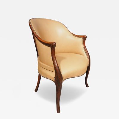 George III Mahogany Bergere Chair