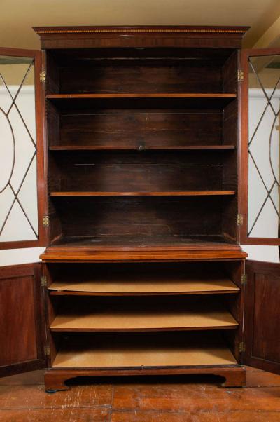 George III Mahogany Bookcase Cabinet c 1785